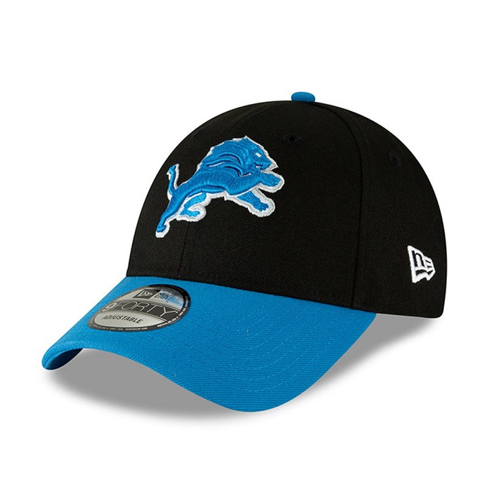 Detroit Lions Contrast Visor The League 9FORTY Lippis Mustat - New Era Lippikset Tarjota FI-325048